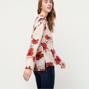 J.Crew long sleeve silk shirt XS